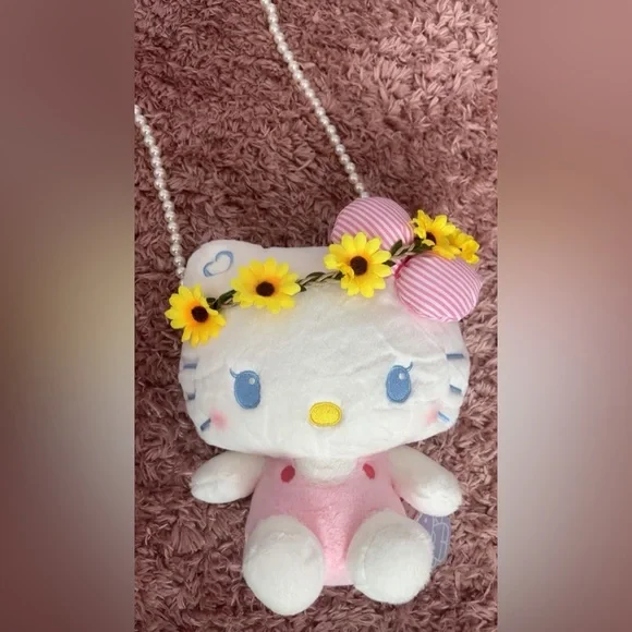 NWT Sanrio Hellokitty large plush purse. Super adorable and well detailed. - Picture 2 of 6